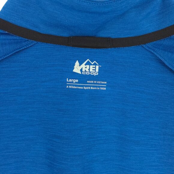 REI Co-op Shirt Blue Long Sleeve Quarter Zip Active Workout Athletic Running Gym - Picture 14 of 16